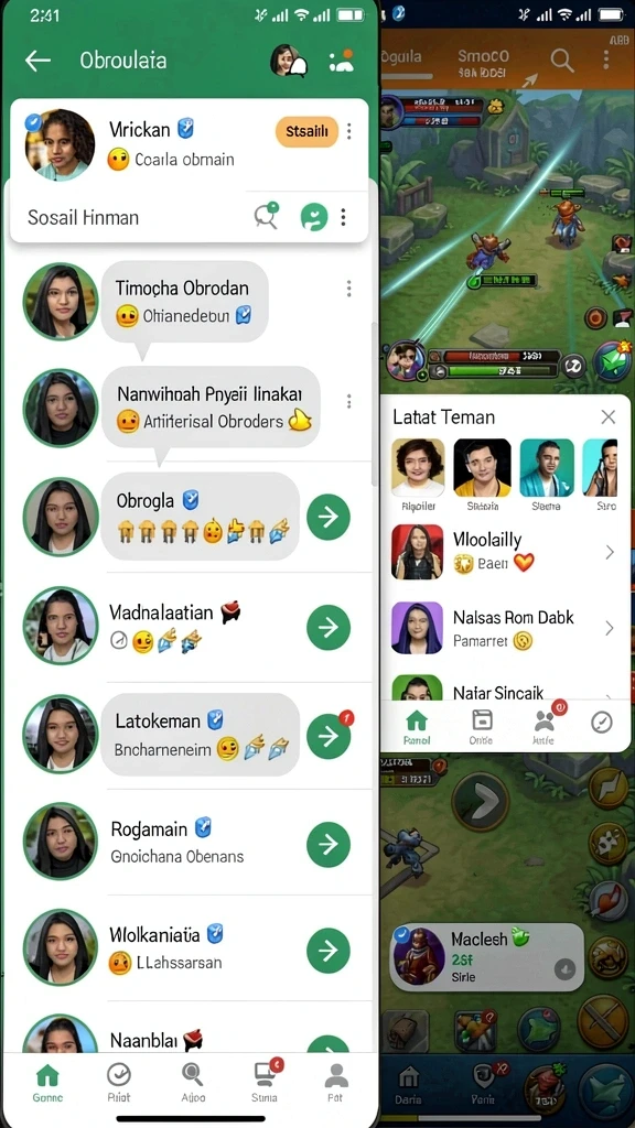 afaf - Karakter utama beraksi melawan monster.